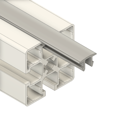 MODULAR SOLUTIONS PVC COVER PROFILE<br>ROUNDED GRAY, 2M